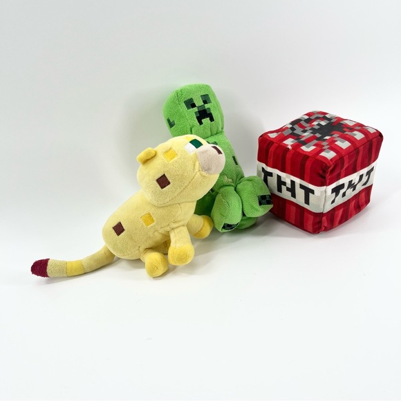 Minecraft Stuffy Lot Minecraft Stuffed Animals Plushies TNT Block Creeper & Car - Picture 3 of 7